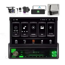 7" Single 1DIN Flip out Touch Screen Car Stereo Radio Bluetooth MP5 Player+CAM