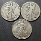 1935P 1942P 1917S WALKING LIBERTY HALF DOLLARS LOT OF 3 Coins