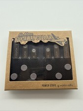 Assorted Power Stays Magnet Collar Stay Travel Set Leather Case  Gift for Men