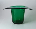 early BLENKO glass 3715 green hat vase pre-designer