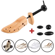 2-Way Wooden Adjustable Length & Width Shoe Stretcher Expander Boot Size US 5-13