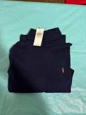Polo Ralph Lauren Boys Sweater Medium Turtleneck Blue Pony