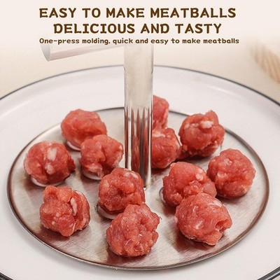 Meatball Maker - Stainless Steel Meatball Maker,Manual Ball Press   Machin I8J7