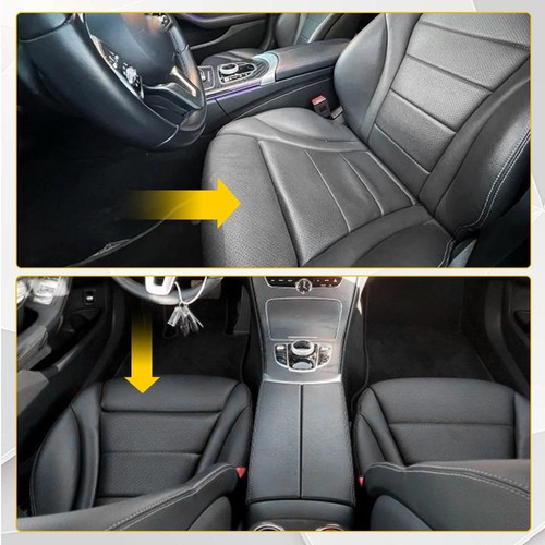 1-10X For 2015-21 Mercedes Benz C300 C250 Driver Bottom Leather Seat Cover Black - Foto 7 di 26