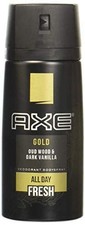 Axe Gold Oud Wood and Dark Vanilla Deodorant Body Spray 4.0 oz - 2 Pack