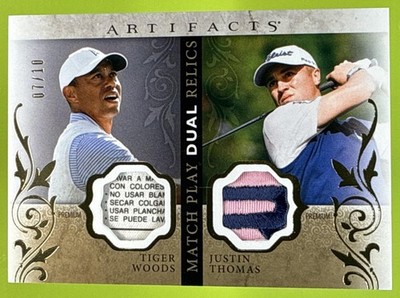 2021 UPPER DECK ARTIFACTS TIGER WOODS THOMAS #MP-WT MATCH PLAY DUAL /10 PATCH
