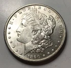 1890-S Morgan Silver Dollar $1, Gem Choice BU+. Blast White! G167