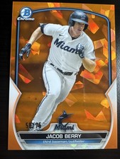 2023 Bowman Chrome Sapphire Edition #BCP-243 Jacob Berry Prospects Orange #/75