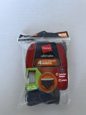 Hanes Boy's Briefs Ultimate 4 pack Boy's Tagless Underwear M Black NWT