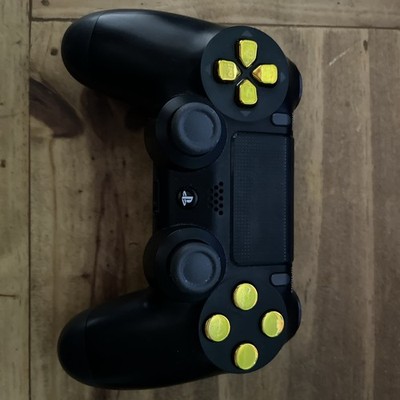 Moddedzone PS4 Controller | Gold Played Buttons | Comes With Guide