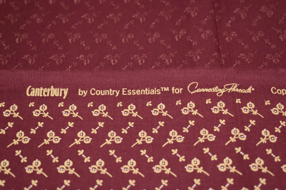 1 yard + 11" 100% cotton fabric CANTERBURY country essentials CONNECTING THREADS - Image 3 of 4