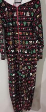 Disney Parks Christmas 2020 Holiday Adult One Piece Pajamas Size Medium Mickey