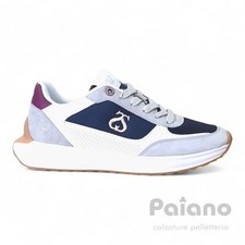 Solo Soprani 515p16 Sneakers camoscio pelle bianco blu
