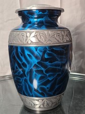 TURQUOISE DREAM CREMATION URN FOR HUMAN ASHES EXTRA LARGE 11.5 INCHES