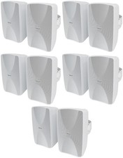 10 Rockville WET-6525W 6.5" White 70V Commercial Indoor/Outdoor Wall Speakers