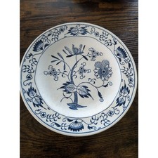 1950 Royal China Doorn Blue White7.5" Plates Set of 4 Heavy Patina. Made in USA.