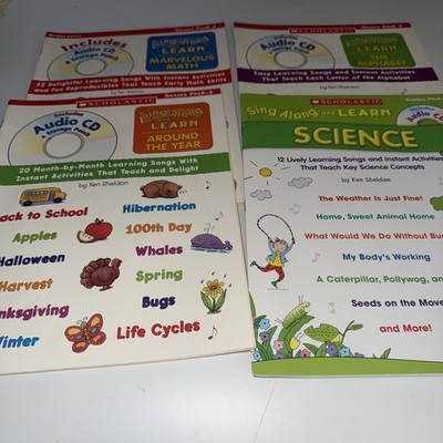 Scholastic Teaching resources K-2 Math, Music, Science, Literacy 4 Book Lot