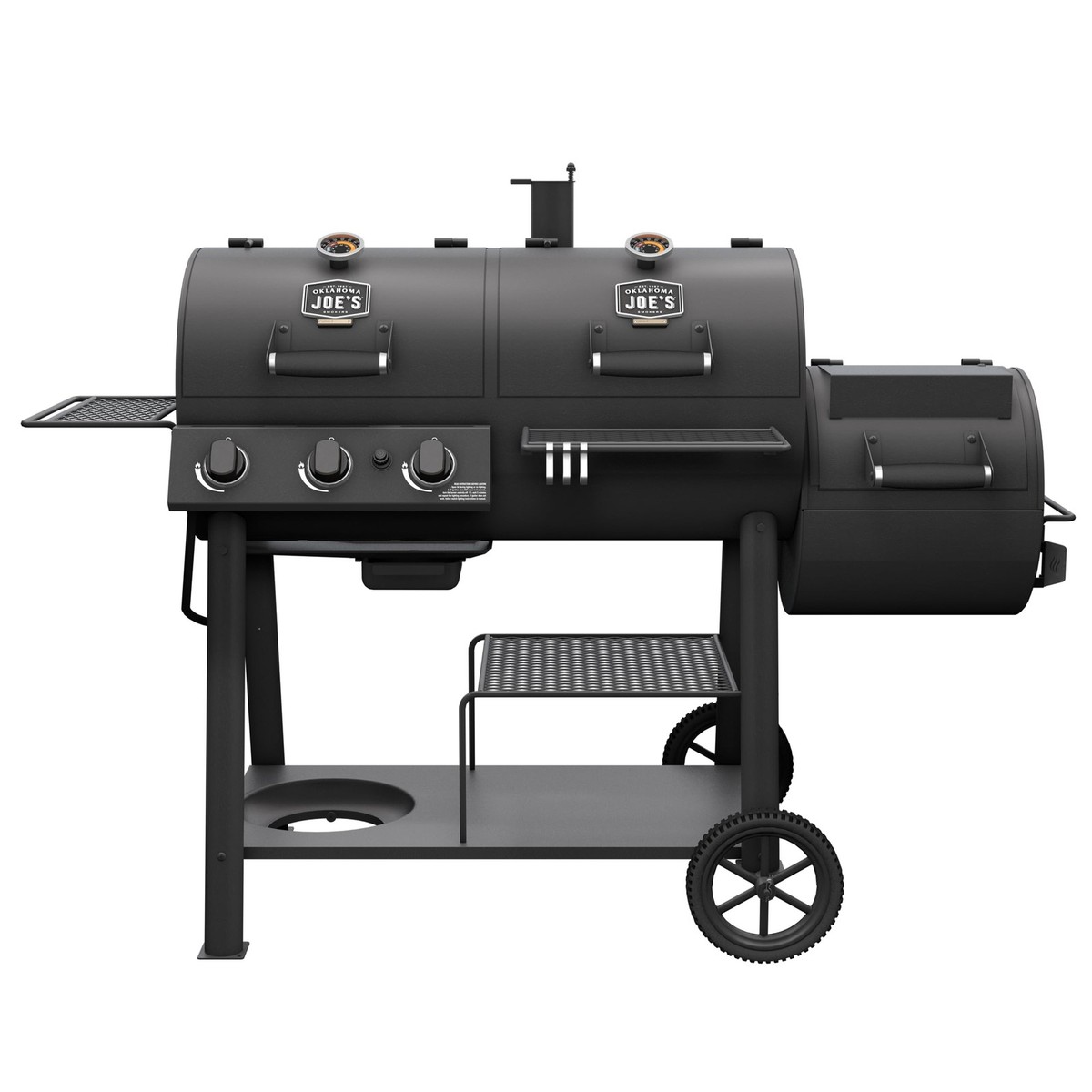 Oklahoma Joe's Canyon Combo Charcoal and Gas Smoker Grill, Black
