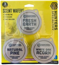 Hunters Specialties Scent Wafer Variety Pack Fresh Earth, Pine, White Acorn