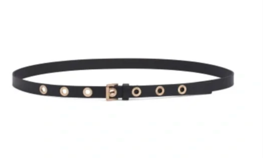 NWT AllSaints Genuine Leather Grommet Belt
