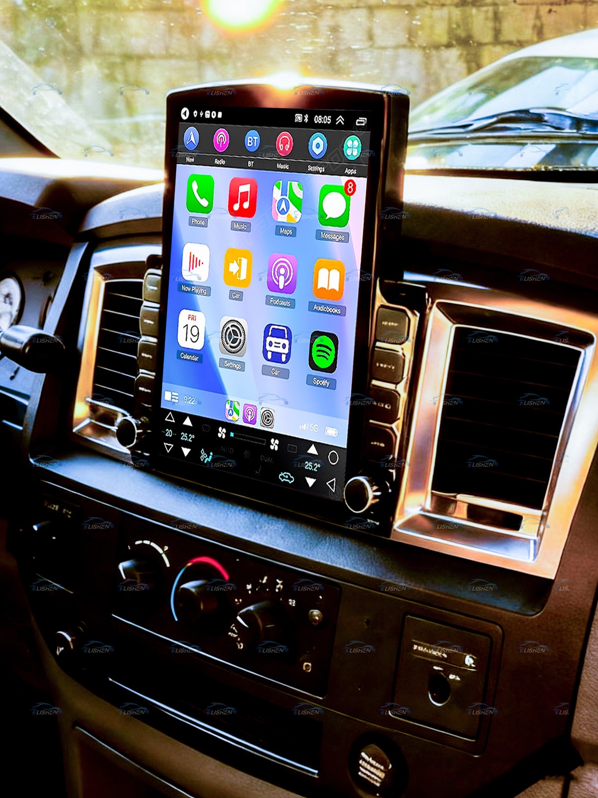 For 2006-2008 Dodge RAM 1500 2500 3500 Android 15 Apple CarPlay Car Radio 2+32GB