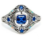 1CT Heat Treated Kyanite 925 Solid Sterling Silver Filigree Ring Sz 8 PC12-3 — photo 1