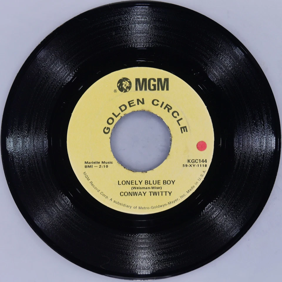 CONWAY TWITTY It'S Only Make Believe / Lonely Blue Boy MGM KGC144 VG+ 45 Country - Image 4 of 4