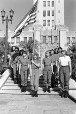 Linda Blair seen filming a scene for unspecified movie front of Be- Old Photo 24