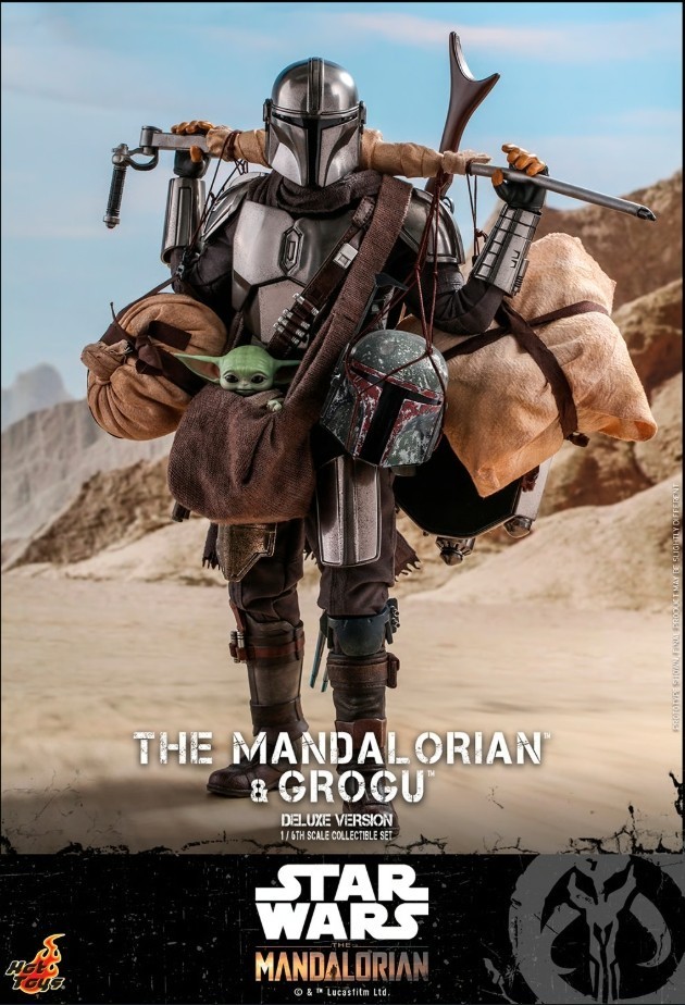 NEW Hot Toys TMS052 Star Wars The Mandalorian & Grogu Set (Deluxe