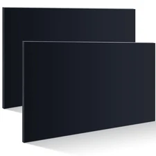 Wesiti 2 Pcs 1/4" Thick HDPE Plastic Sheets Hard black 