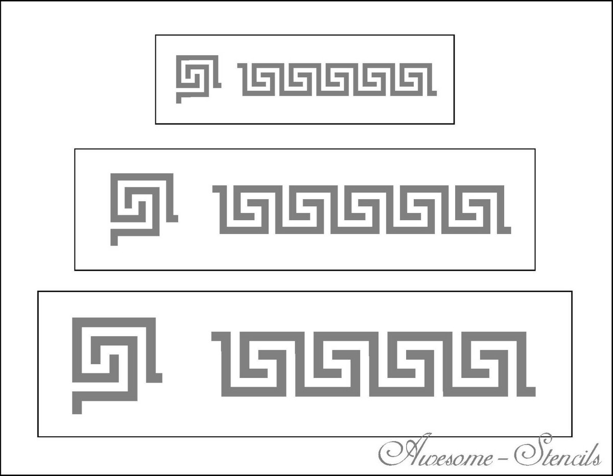 Stencils Greek Key Border with Corners Pattern Paint Craft Art | eBay stencils-greek-key-border-with-corners-pattern-paint-craft-art-ebay