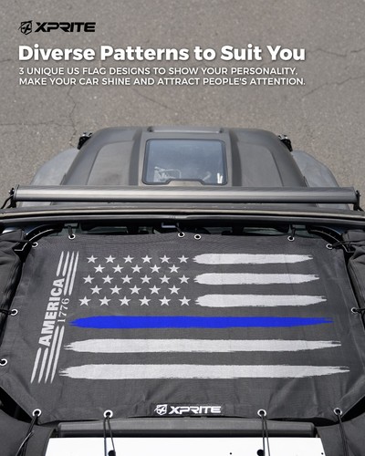 Sunshade Front Mesh Sun Shade Top Half Cover For Jeep Wrangler JL JT 2018+ 2/4Dr - Picture 5 of 9