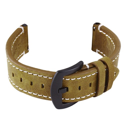 18-24mm Retro Leather Watch Strap Quick Release Wristband Replacement Watch Band - Picture 11 of 15