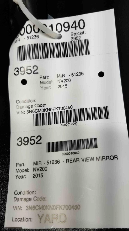 ✅ 2021 NISSAN NV 200 REAR VIEW MIRROR OEM - Image 4 of 4