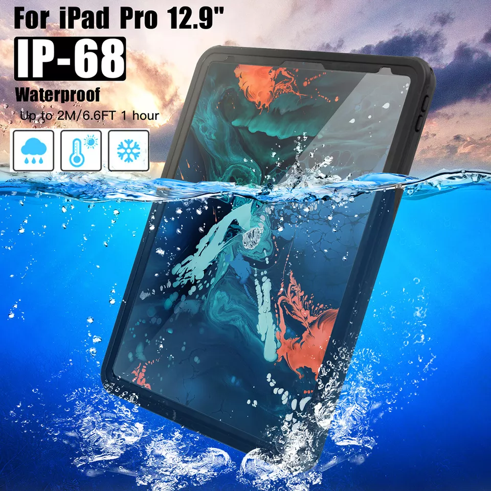 For iPad Pro 3rd Generation 12.9 in Case Waterproof Shockproof Underwater Cover - Image 3 of 4