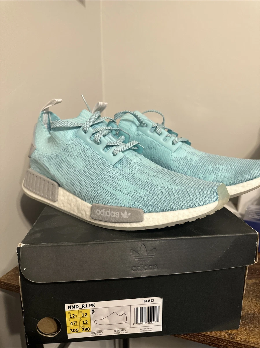 Adidas NMD R1 PK Primeknit Energy Aqua Mens Size 12.5 Style