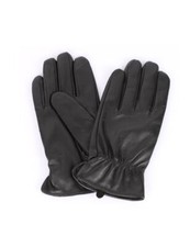 Karla Hanson Men's Deluxe Leather Touch Screen Gloves - Black