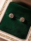 Platinum Diamond Earrings .30 ctw, nice white sparkling dias, wg silicone backs — photo 1