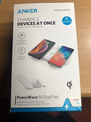Anker - PowerWave 10W Qi Certified Wireless Charging Pad for iPhone/Android -...