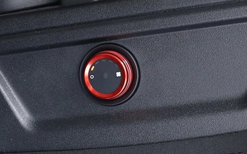 Maletero de puerta trasera perilla de aire acondicionado 1 pieza apto para Defender 110 2020-2022 rojo aluminio - Imagen 3 de 4