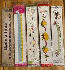 SIZZIX SIZZLITS and other Decorative Strips  Dies-  New and Used -YOU PICK