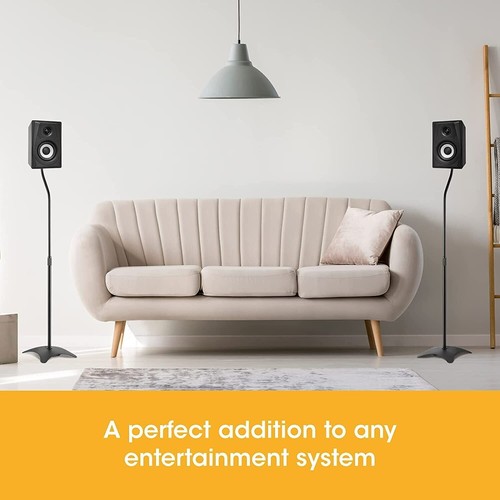 NEW 2X Surround Speaker Stand Floor Standing Rack Universal 75-118cm Adjustable - Picture 6 of 9