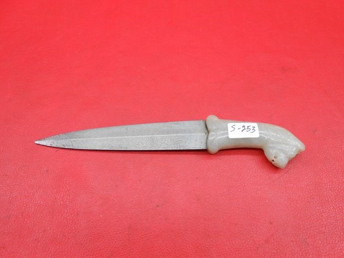 Indo Persischer Mogul Stil Grün Aventurin Kleiner Dolch Wootz Klinge WI6300 - Bild 6 von 11