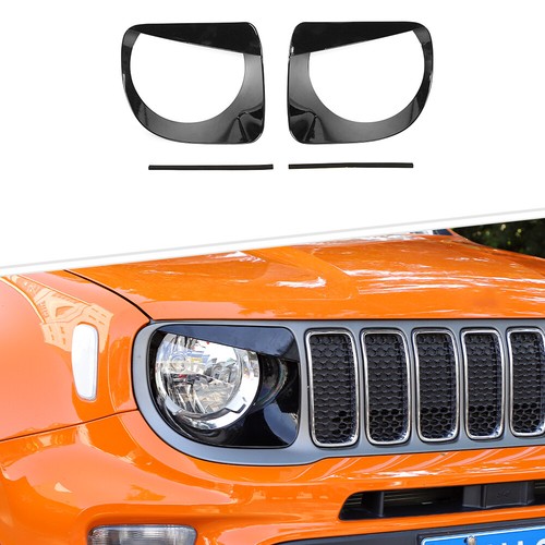 SQQP Front Light Headlight Cover, Angry Bird Style Bezels Trim Kit Fit For 2007 2018 Jeep Wrangler Jk Jku Green