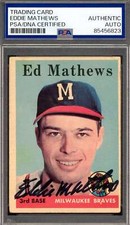 Eddie Mathews Cards and Autographed Memorabilia Guide 39
