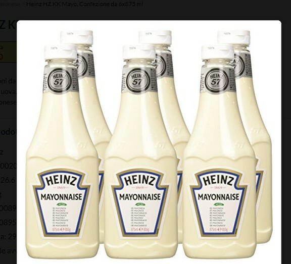 Heinz HZ KK Mayo, Confezione da 6x875 ml