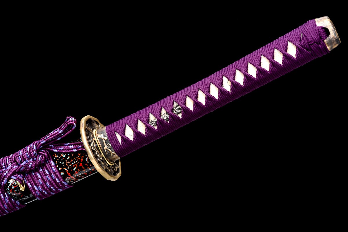 セール割引 伝説SAMURAI CRDP 1ml リアルフレーバー937 40'' Purple Katana Red & Blue Damascus Folded Steel Sharp