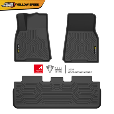All-Weather Rubber Liners Floor Mats TPE Fit For 2020-2023 Tesla Model Y New