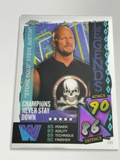 Topps Slam Attax Chrome 2021 Wrestling WWE Card 141 Legends Steve Austin 