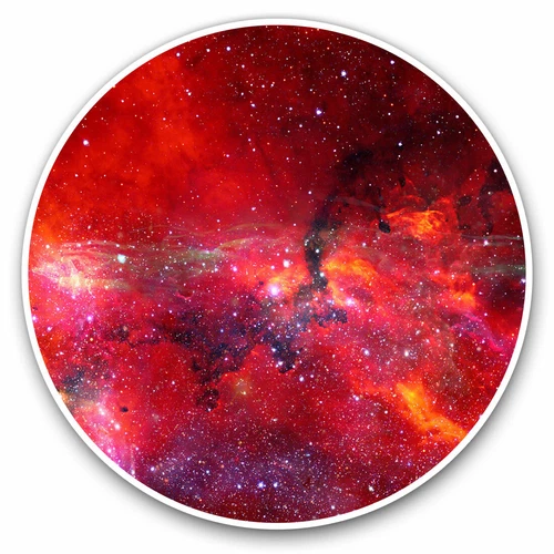 2 x Vinyl Stickers 30cm - Red Galaxy Nebula Space Stars Cool Gift #21570